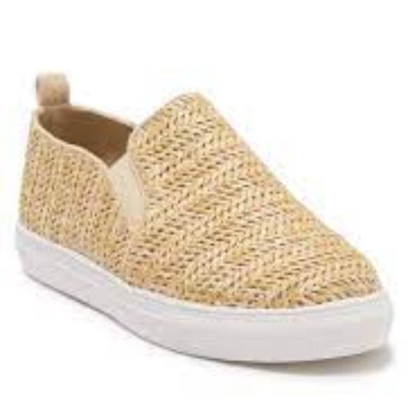 NICOLE MILLER Tonnille Raffia Slip On Sneakers 9 NIB - Picture 1 of 14